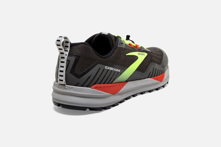 Brooks Cascadia 15 Trail Loopschoenen Heren - Zwart/Groen - 953172XAW